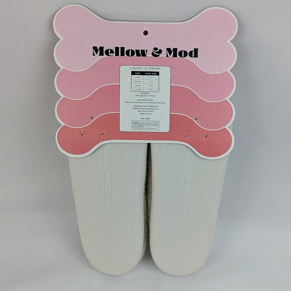 Boston Terrier Slippers Sherpa Upper & Lining Slip On Ivory Black XL (9/10) NWT - Picture 10 of 13